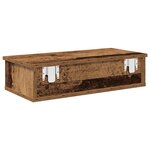 vidaXL Étagère murale avec tiroirs vieux bois bois d'ingénierie