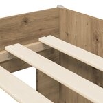 vidaXL Cadre de lit pour enfants avec rangement Chêne artisanal