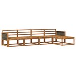 vidaXL Ensemble de canapés d'extérieur 5 Pièces Naturel