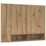 vidaXL Meuble TV mural Chêne artisan Bois d'ingénierie