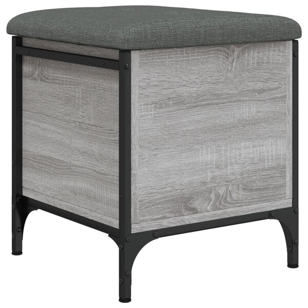 vidaXL Banc de rangement sonoma gris 42x42x45 cm bois d'ingénierie