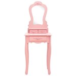 vidaXL Ensemble de coiffeuse avec tabouret Rose 50x59x136 cm Paulownia