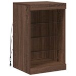 vidaXL Buffet avec lumières LED chêne marron 41x37x67 cm