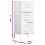 vidaXL Armoire de rangement Blanc 42 5x35x101 5 cm Acier