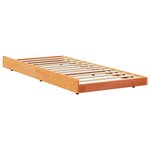vidaXL Cadre de lit Marron 90 x 200 cm Bois de pin massif