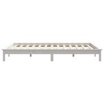 vidaXL Cadre de lit Blanc 150x200 cm Bois de pin massif Très grand