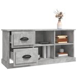 vidaXL Meuble TV gris béton 102x35 5x47 5 cm bois d'ingénierie