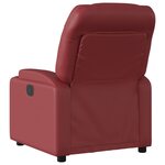 vidaXL Fauteuil de massage inclinable électrique rouge bordeaux