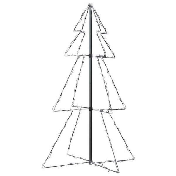 vidaXL Arbre de Noël cône 160 LED d'intérieur/d'extérieur 78x120 cm