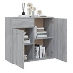 vidaXL Buffet Sonoma gris 80x36x75 cm Bois d'ingénierie