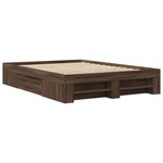 vidaXL Cadre de lit sans matelas chêne marron 135x190 cm