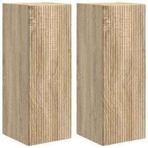 vidaXL Meuble TV mural 2 Pièces Sonoma 30 x 31 x 80 cm Bois d'ingénierie