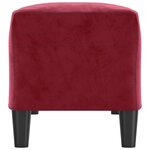 vidaXL Banc Rouge bordeaux 100x35x41 cm Velours
