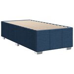 vidaXL Sommier à lattes de lit avec matelas Bleu 100x200 cm Tissu