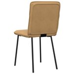 vidaXL Chaises à manger lot de 4 marron velours