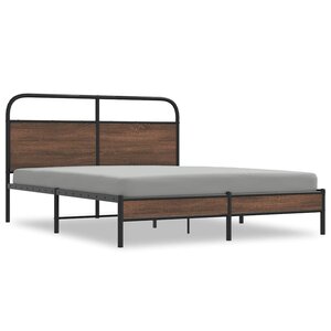 vidaXL Cadre de lit sans matelas 160x200 cm chêne marron