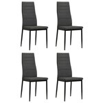 vidaXL Chaises à manger lot de 4 gris foncé tissu