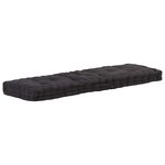 vidaXL Coussin de plancher de palette Coton 120x40x7 cm Noir