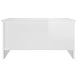 vidaXL Table basse Blanc brillant 80x55 5x41 5 cm Bois d'ingénierie