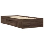 vidaXL Cadre de lit sans matelas chêne marron 90x200cm bois ingénierie
