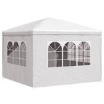 vidaXL Tente de réception 3 x 3 m Blanc