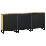 vidaXL Ensemble de mobilier de salle de bain avec tiroir 3 Pièces Marron