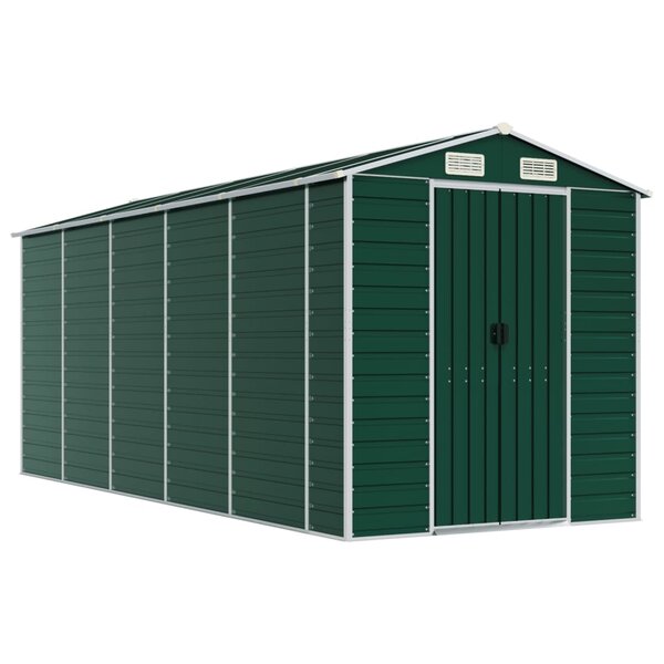 vidaXL Abri de jardin vert 191x470x198 cm acier galvanisé