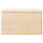 vidaXL Boîte en bois avec couvercle et poignées bois de pin massif