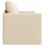 vidaXL Canapé-Lit Crème 124 x 71 x 78 cm tissu