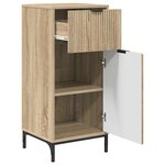 vidaXL Ensemble de mobilier de salle de bain Plaid 2 Pièces Chêne sonoma