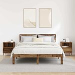 vidaXL Cabinet de chevet avec tiroir 2 Pièces Bois ancien 40 x 35 x 50 cm