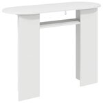 vidaXL Table console avec stockage Blanc brillant 100 x 39 5 x 75 cm