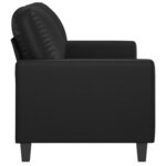 vidaXL Canapé à 2 places Noir 120 cm Similicuir