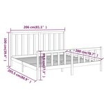 vidaXL Cadre de lit sans matelas 200x200 cm bois massif de pin