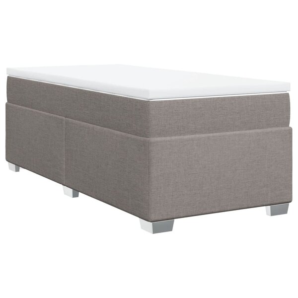 vidaXL Sommier à lattes de lit avec matelas Taupe 80x200 cm Tissu