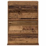 vidaXL Étagère à magazines avec étagère Bois ancien 70 x 41 x 96 cm