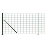 vidaXL Clôture en treillis métallique avec bride vert 1x25 m