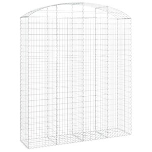 vidaXL Panier de gabions arqué 200x50x220/240 cm Fer galvanisé