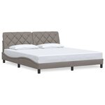 vidaXL Cadre de lit sans matelas taupe 180x200 cm tissu