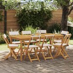 vidaXL Chaises de bistrot d'extérieur 8 Pièces Crème blanc