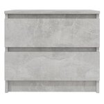 vidaXL Tables de chevet 2 Pièces Gris béton 50x39x43 5 cm Aggloméré