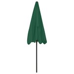 vidaXL Parasol de plage vert 200x125 cm