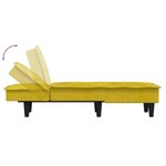 vidaXL Chaise longue jaune velours