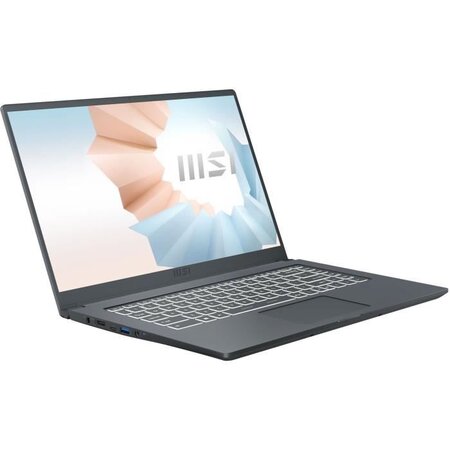 Msi modern a11m-226fr i7-1165g7 ordinateur portable 39 6 cm (15.6") full hd intel® core™ i7 8 go ddr4-sdram 512 go ssd wi-fi 5 (802.11ac) windows 10 home gris