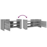 vidaXL Meuble TV sonoma gris 80x35x40 cm bois d'ingénierie