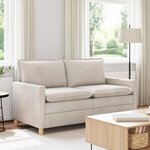 vidaXL Canapé Crème 156 x 81 x 87 5 cm Polyester