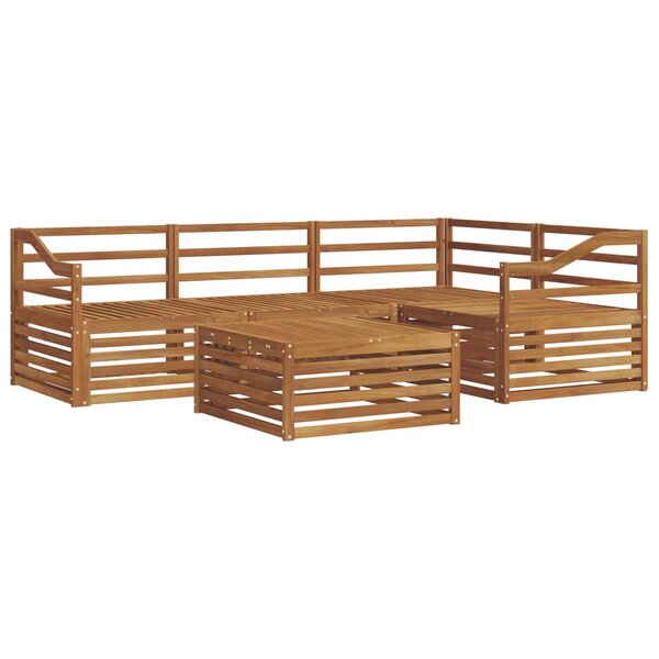 vidaXL Ensemble de canapés d'extérieur 5 pc Naturel