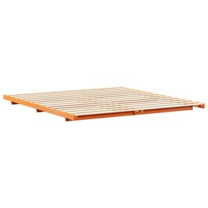 vidaXL Cadre de lit surélevé Marron cire 200 x 200 cm