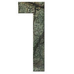 Numéro 1 - Numéro adhésif pour boîtes aux lettres- Pierre véritable 50 mm  ORIGINES