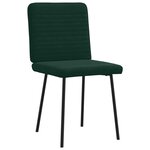 vidaXL Chaises à manger lot de 2 Vert foncé Velours
